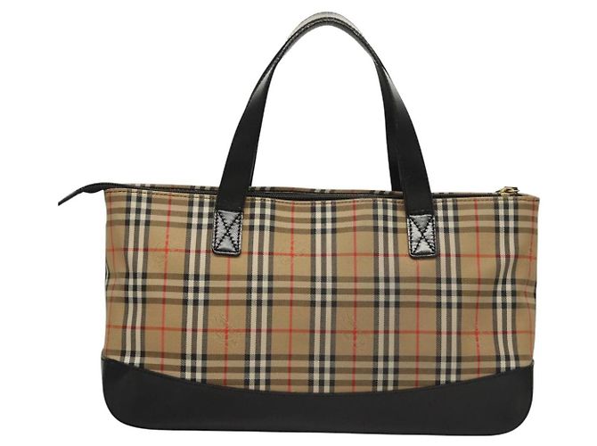 Autre Marque Burberrys Nova Check Handtasche aus Canvas Beige Auth sw208 - Ansicht 2