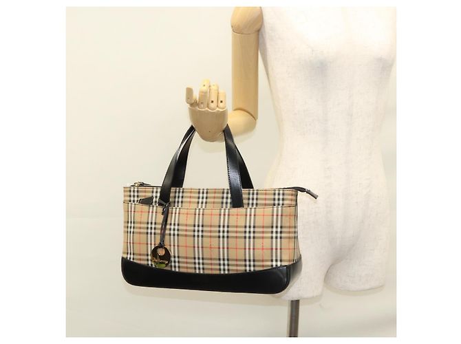 Autre Marque Burberrys Nova Check Handtasche aus Canvas Beige Auth sw208 - Ansicht 23