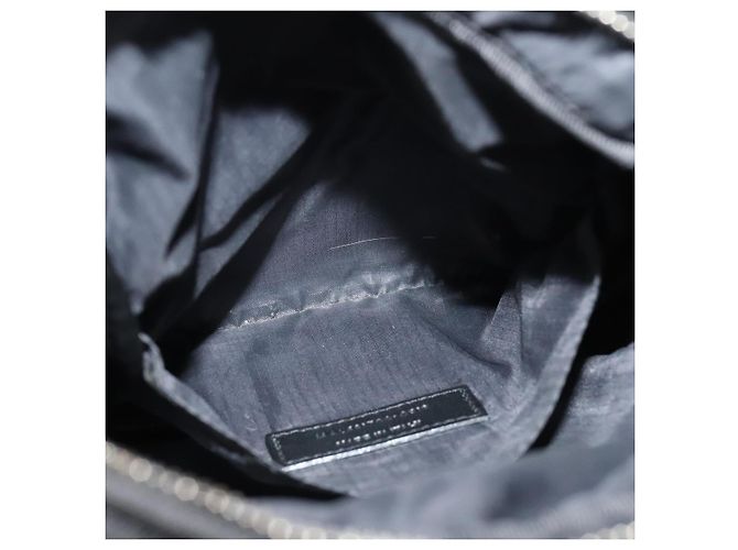 Borsa a spalla in tela nera Auth BA873 di SAINT LAURENT Nero - vista 11