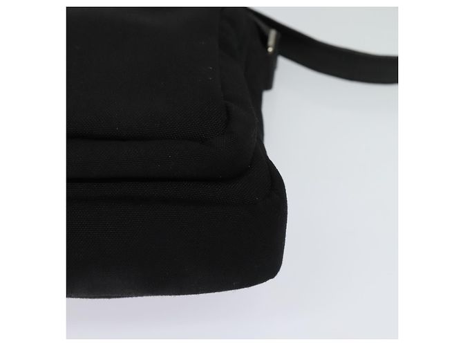 Borsa a spalla in tela nera Auth BA873 di SAINT LAURENT Nero - vista 14