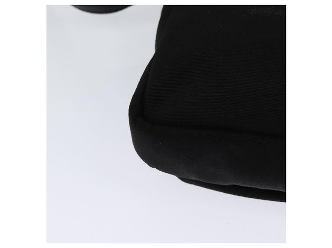 Borsa a spalla in tela nera Auth BA873 di SAINT LAURENT Nero - vista 15