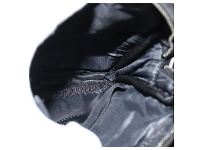 Borsa a spalla in tela nera Auth BA873 di SAINT LAURENT Nero - vista 19