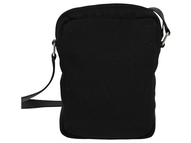 Borsa a spalla in tela nera Auth BA873 di SAINT LAURENT Nero - vista 2