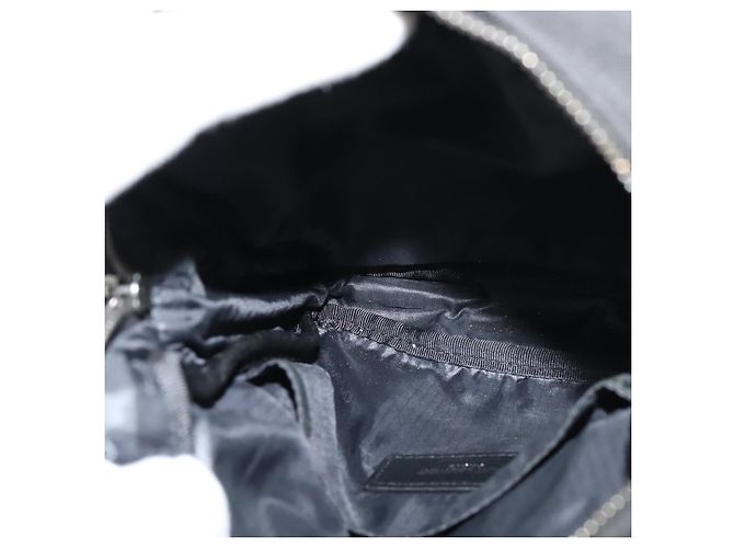 Borsa a spalla in tela nera Auth BA873 di SAINT LAURENT Nero - vista 20