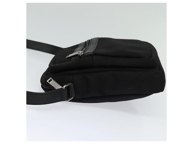 Borsa a spalla in tela nera Auth BA873 di SAINT LAURENT Nero - vista 3