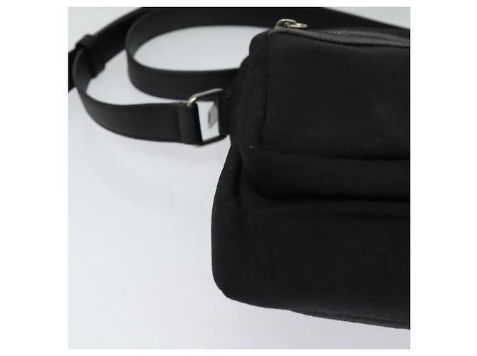 Borsa a spalla in tela nera Auth BA873 di SAINT LAURENT Nero - vista 9