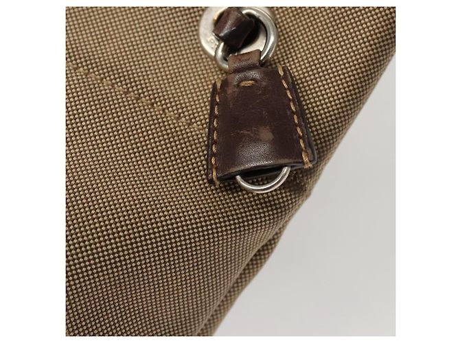 Borsa a spalla PRADA in tela beige Auth hk2410 - vista 10