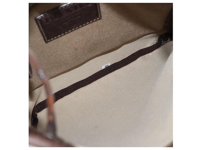 Borsa a spalla PRADA in tela beige Auth hk2410 - vista 11