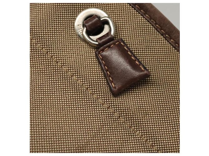 Borsa a spalla PRADA in tela beige Auth hk2410 - vista 17