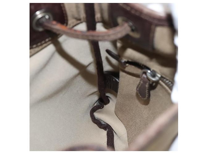Borsa a spalla PRADA in tela beige Auth hk2410 - vista 20