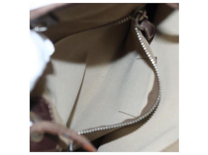 Borsa a spalla PRADA in tela beige Auth hk2410 - vista 22