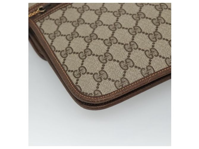 Bolsa de Ombro GUCCI GG Supreme PVC Bege 004 904 0671 Auth BA927 - vista 16