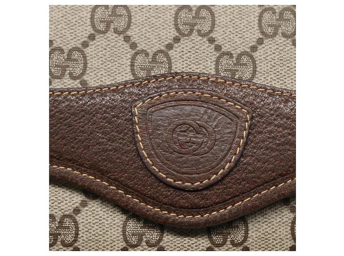 Bolsa de Ombro GUCCI GG Supreme PVC Bege 004 904 0671 Auth BA927 - vista 17