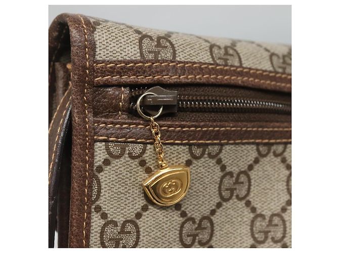 Bolsa de Ombro GUCCI GG Supreme PVC Bege 004 904 0671 Auth BA927 - vista 18