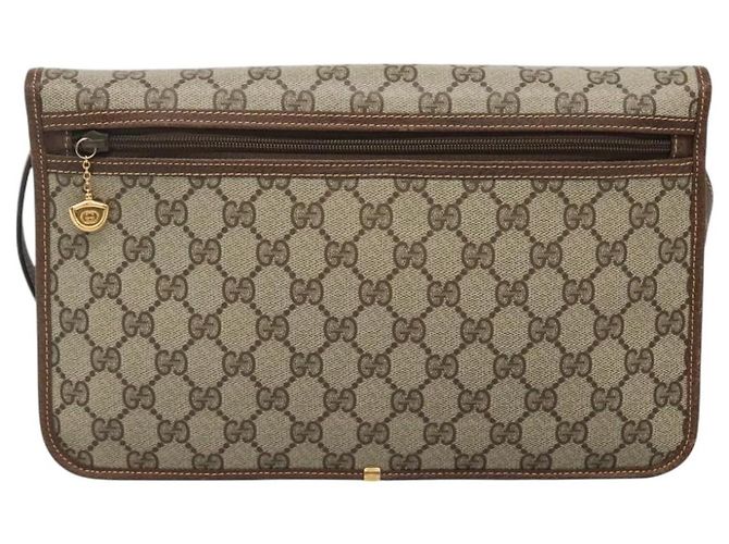 Bolsa de Ombro GUCCI GG Supreme PVC Bege 004 904 0671 Auth BA927 - vista 2