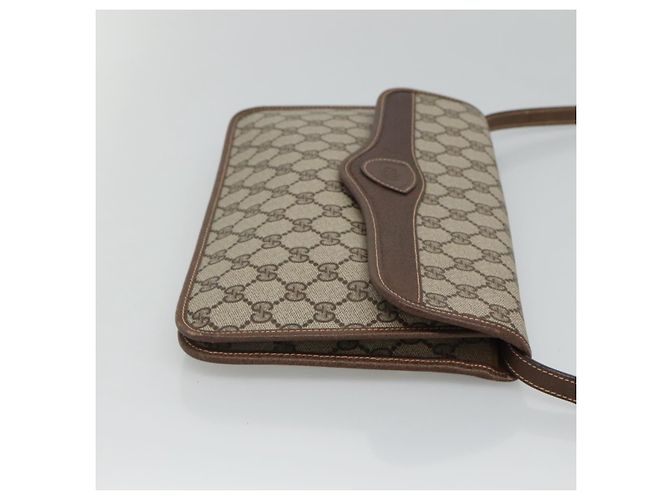Bolsa de Ombro GUCCI GG Supreme PVC Bege 004 904 0671 Auth BA927 - vista 3