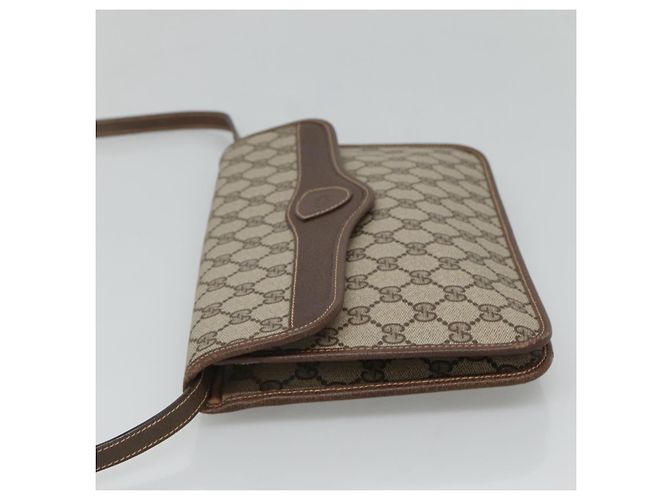 Bolsa de Ombro GUCCI GG Supreme PVC Bege 004 904 0671 Auth BA927 - vista 4