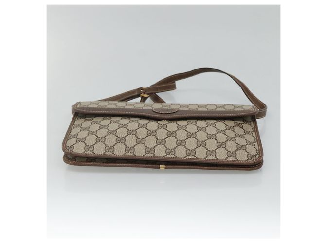 Bolsa de Ombro GUCCI GG Supreme PVC Bege 004 904 0671 Auth BA927 - vista 5