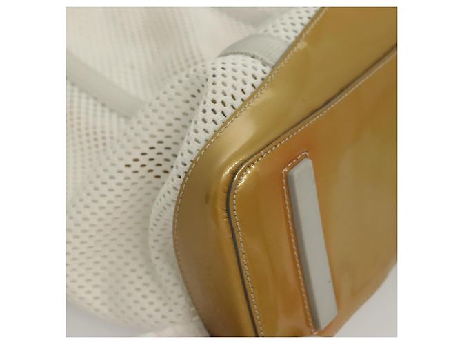 PRADA Shoulder Bag Nylon White Silver Auth hk2408 Silvery - view 10