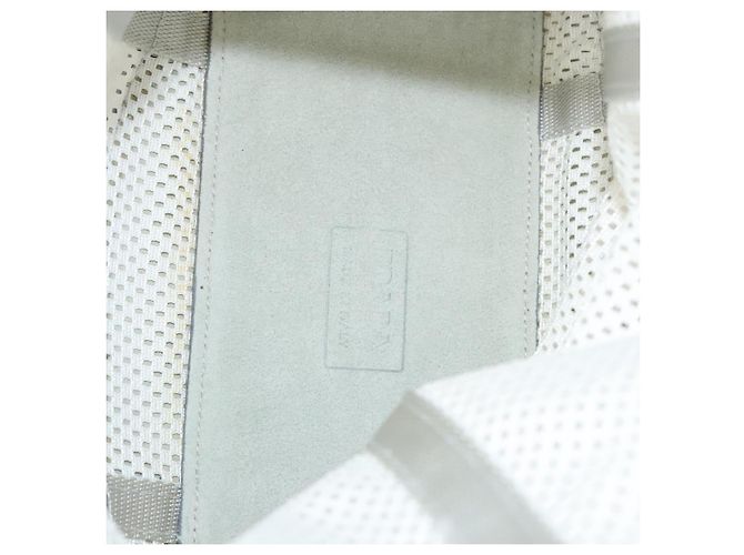 PRADA Shoulder Bag Nylon White Silver Auth hk2408 Silvery - view 11
