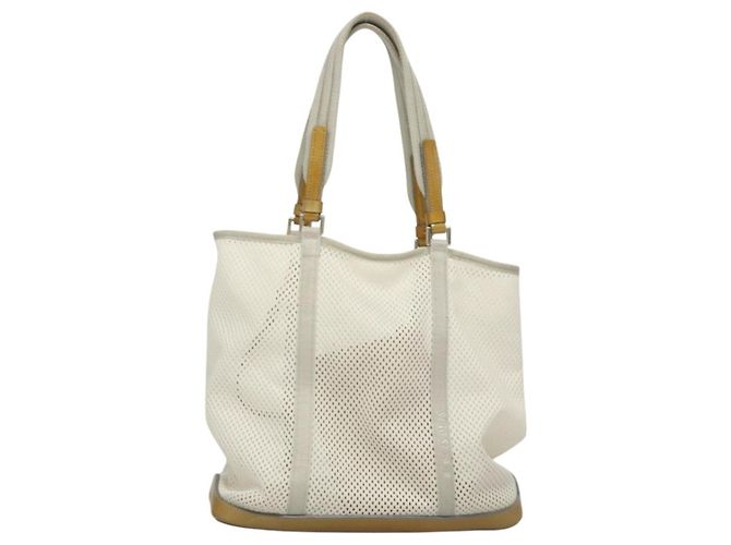 PRADA Shoulder Bag Nylon White Silver Auth hk2408 Silvery - view 13