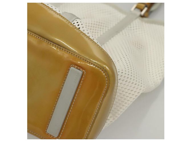 PRADA Shoulder Bag Nylon White Silver Auth hk2408 Silvery - view 14