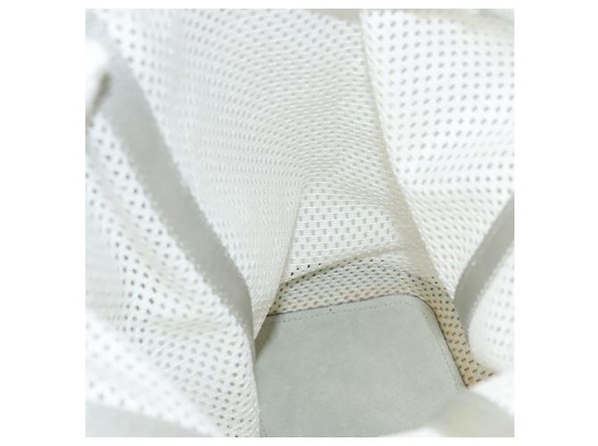 PRADA Shoulder Bag Nylon White Silver Auth hk2408 Silvery - view 19