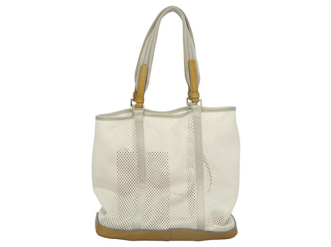 PRADA Shoulder Bag Nylon White Silver Auth hk2408 Silvery - view 2