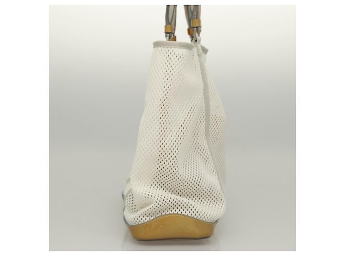 PRADA Shoulder Bag Nylon White Silver Auth hk2408 Silvery - view 5
