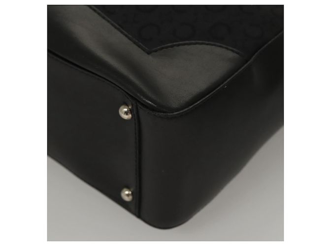 Céline Borsa a mano in tela Macadam Celine C nera Auth sw212 Nero - vista 14