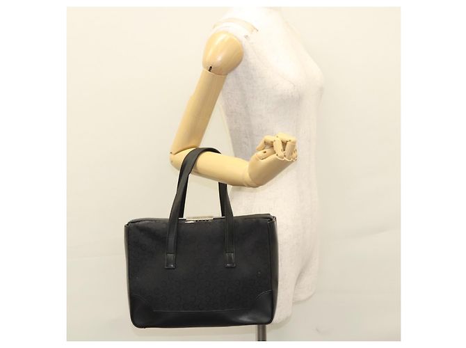 Céline Borsa a mano in tela Macadam Celine C nera Auth sw212 Nero - vista 25