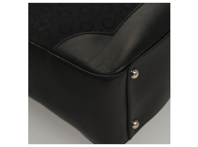 Céline Borsa a mano in tela Macadam Celine C nera Auth sw212 Nero - vista 9