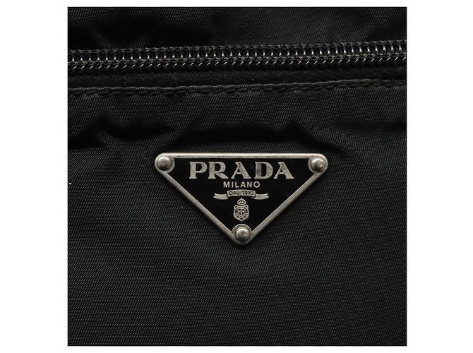 Borsa a Spalla PRADA in Nylon Nero Auth 106791 - vista 17