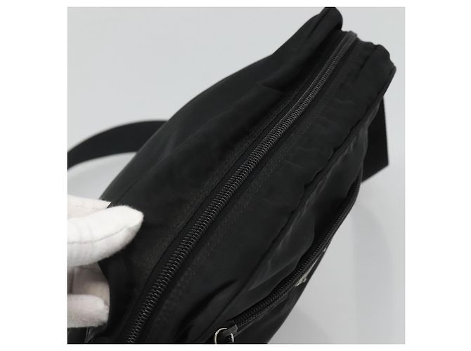 Borsa a Spalla PRADA in Nylon Nero Auth 106791 - vista 6
