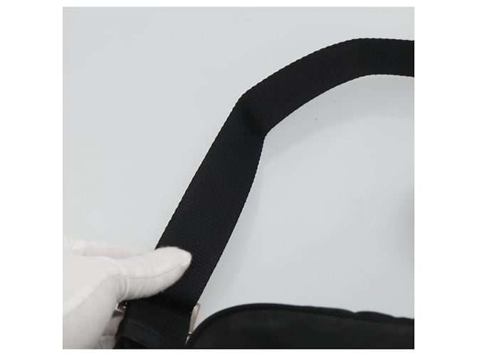 Borsa a Spalla PRADA in Nylon Nero Auth 106791 - vista 8