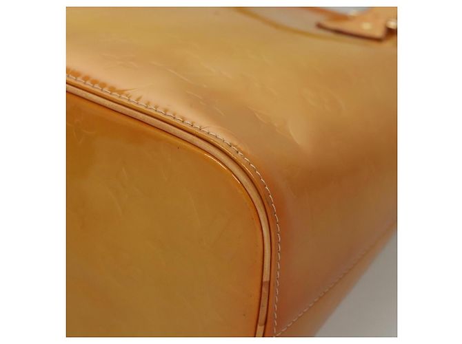 LOUIS VUITTON Monogram Vernis Bolsa de Mano Houston Amarillo M91121 LV Auth BA914 - vista 14