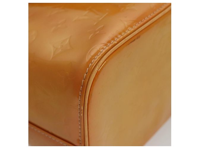 LOUIS VUITTON Monogram Vernis Bolsa de Mano Houston Amarillo M91121 LV Auth BA914 - vista 15