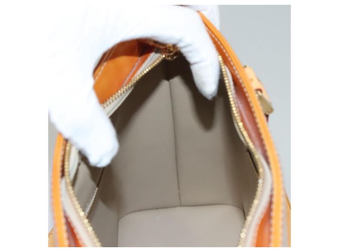 LOUIS VUITTON Monogram Vernis Bolsa de Mano Houston Amarillo M91121 LV Auth BA914 - vista 20