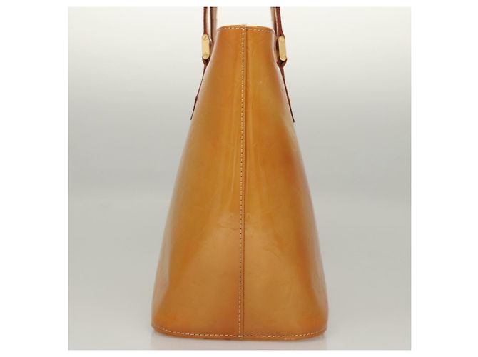 LOUIS VUITTON Monogram Vernis Bolsa de Mano Houston Amarillo M91121 LV Auth BA914 - vista 3