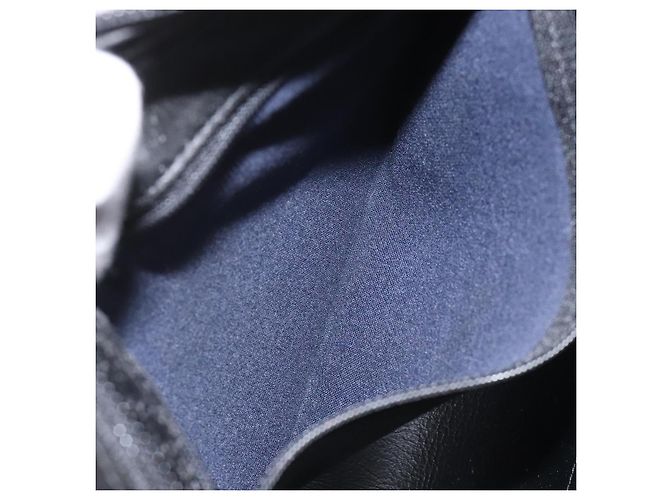 Autre Marque Borsa clutch in tela Nova Check di Burberrys, blu navy, autentica, EC973 - vista 12