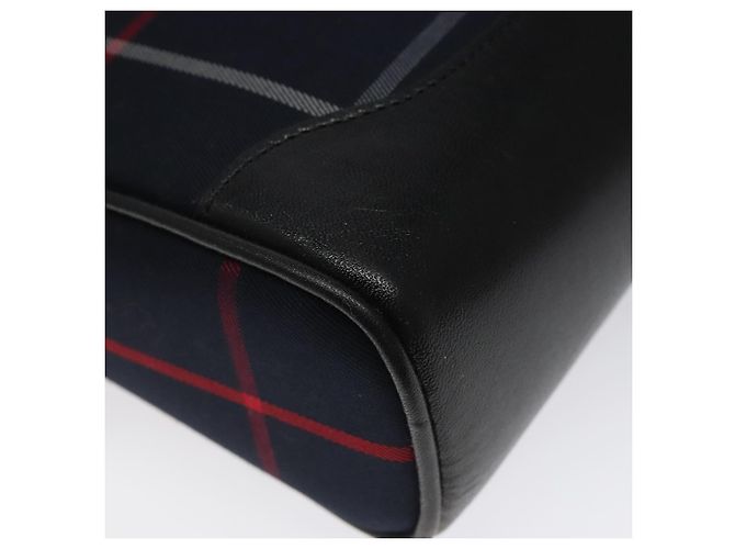 Autre Marque Borsa clutch in tela Nova Check di Burberrys, blu navy, autentica, EC973 - vista 14
