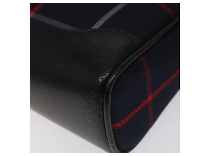 Autre Marque Borsa clutch in tela Nova Check di Burberrys, blu navy, autentica, EC973 - vista 15