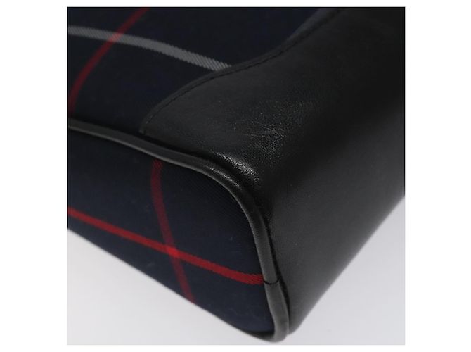 Autre Marque Borsa clutch in tela Nova Check di Burberrys, blu navy, autentica, EC973 - vista 16