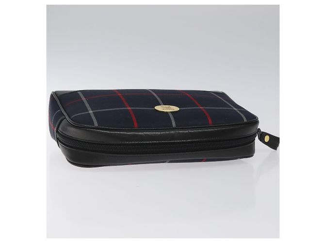 Autre Marque Borsa clutch in tela Nova Check di Burberrys, blu navy, autentica, EC973 - vista 5