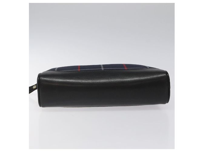 Autre Marque Borsa clutch in tela Nova Check di Burberrys, blu navy, autentica, EC973 - vista 6
