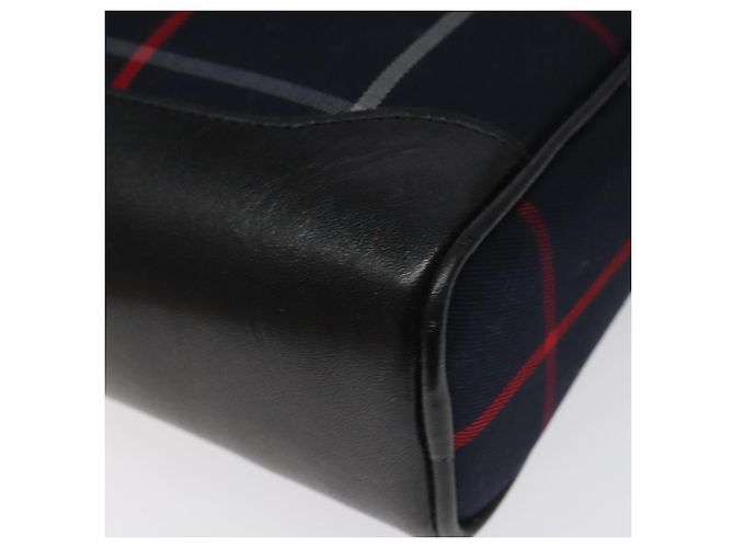 Autre Marque Borsa clutch in tela Nova Check di Burberrys, blu navy, autentica, EC973 - vista 7