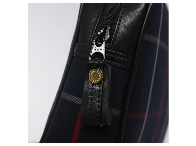 Autre Marque Borsa clutch in tela Nova Check di Burberrys, blu navy, autentica, EC973 - vista 9