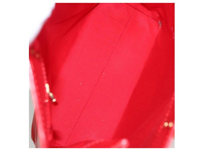 LOUIS VUITTON Monogram Vernis Reade MM Bolsa de Mano Roja M91086 LV Auth bs23730 - vista 11