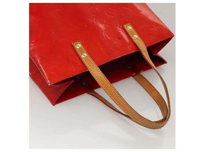 LOUIS VUITTON Monogram Vernis Reade MM Bolsa de Mano Roja M91086 LV Auth bs23730 - vista 14