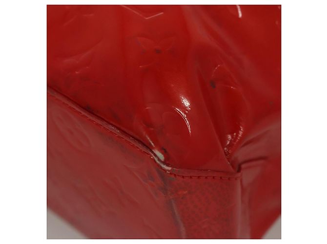 LOUIS VUITTON Monogram Vernis Reade MM Bolsa de Mano Roja M91086 LV Auth bs23730 - vista 18
